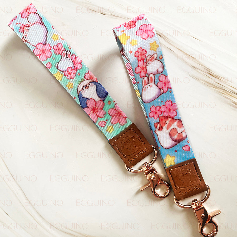 Wrist Lanyard: Sakura Flowers – EGGUINO - Main Image
