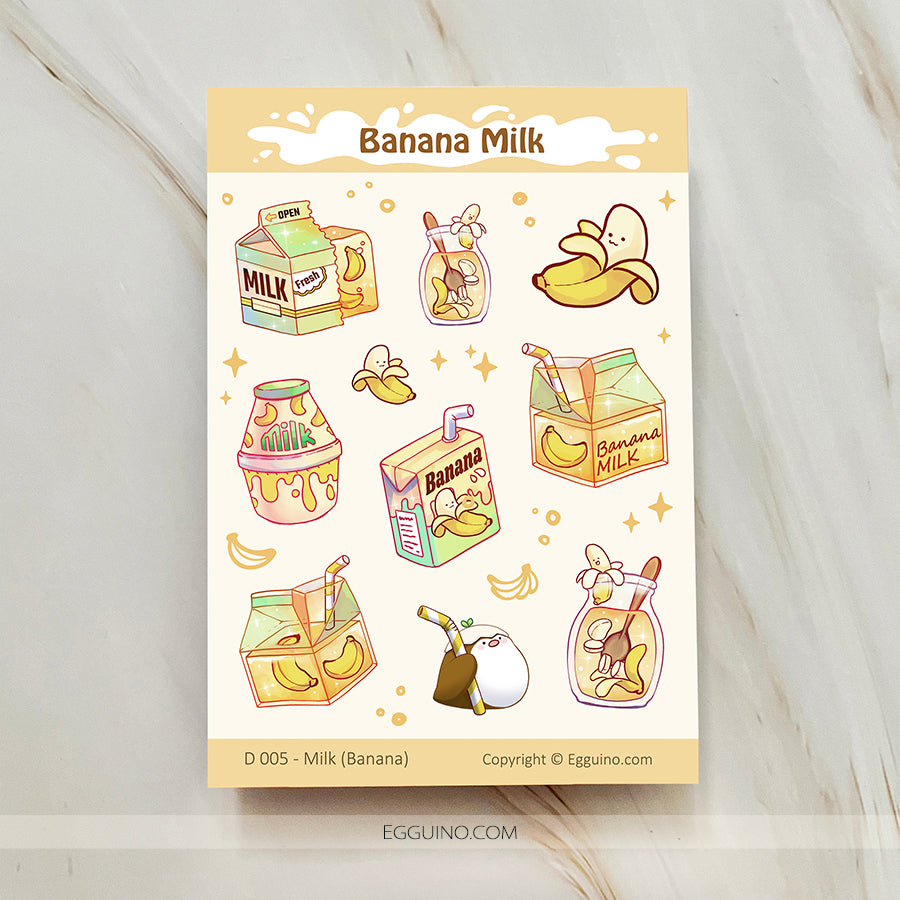 Sticker Sheet】Banana Milk – EGGUINO