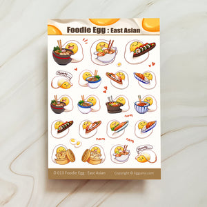 Sticker Sheet: Foodie Egg East Asian
