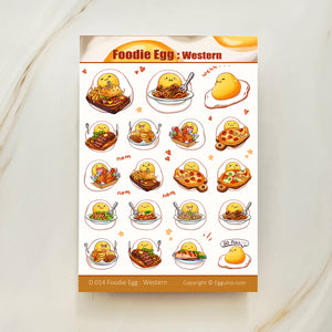 Sticker Sheet: Foodie Egg Western