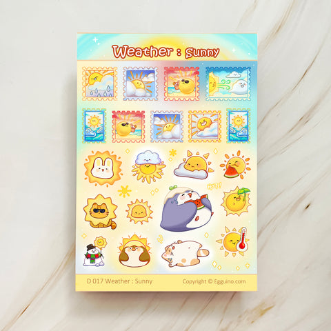 Sticker Sheet: Weather Sunny