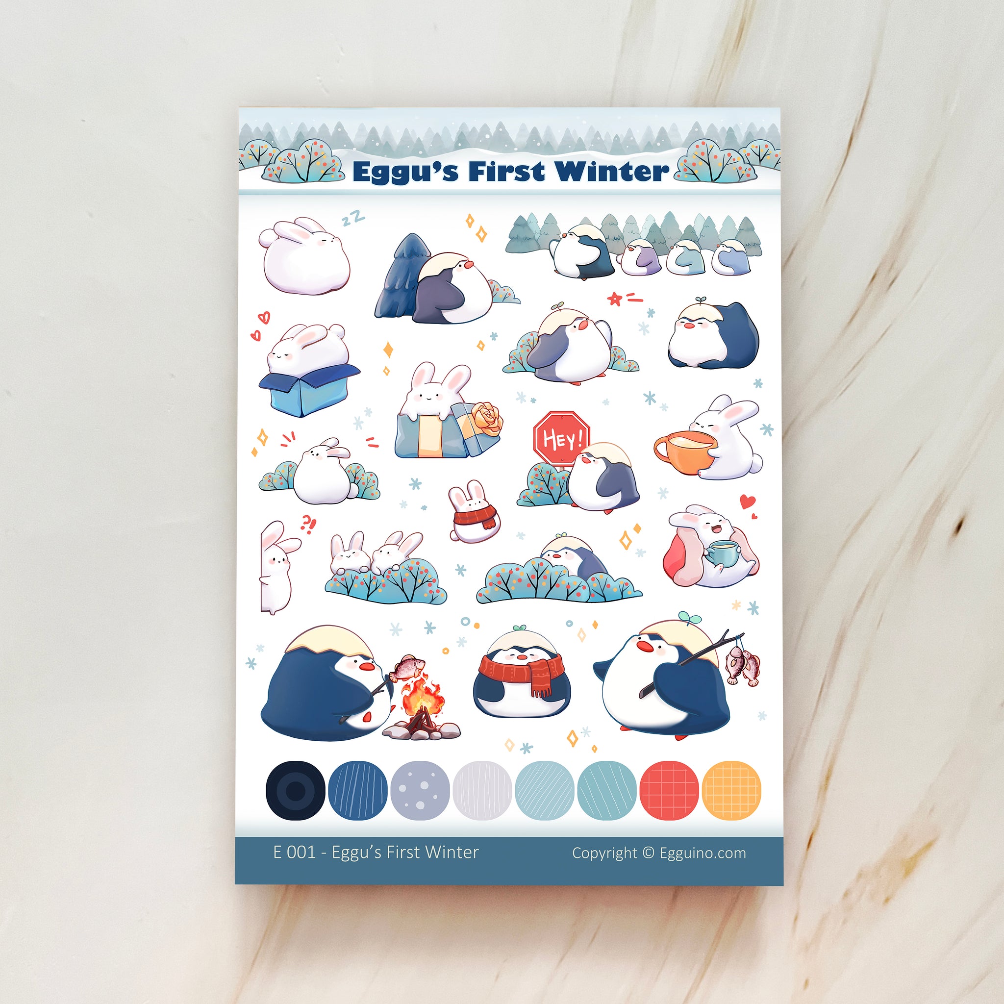 Sticker Sheet: Eggu's First Winter