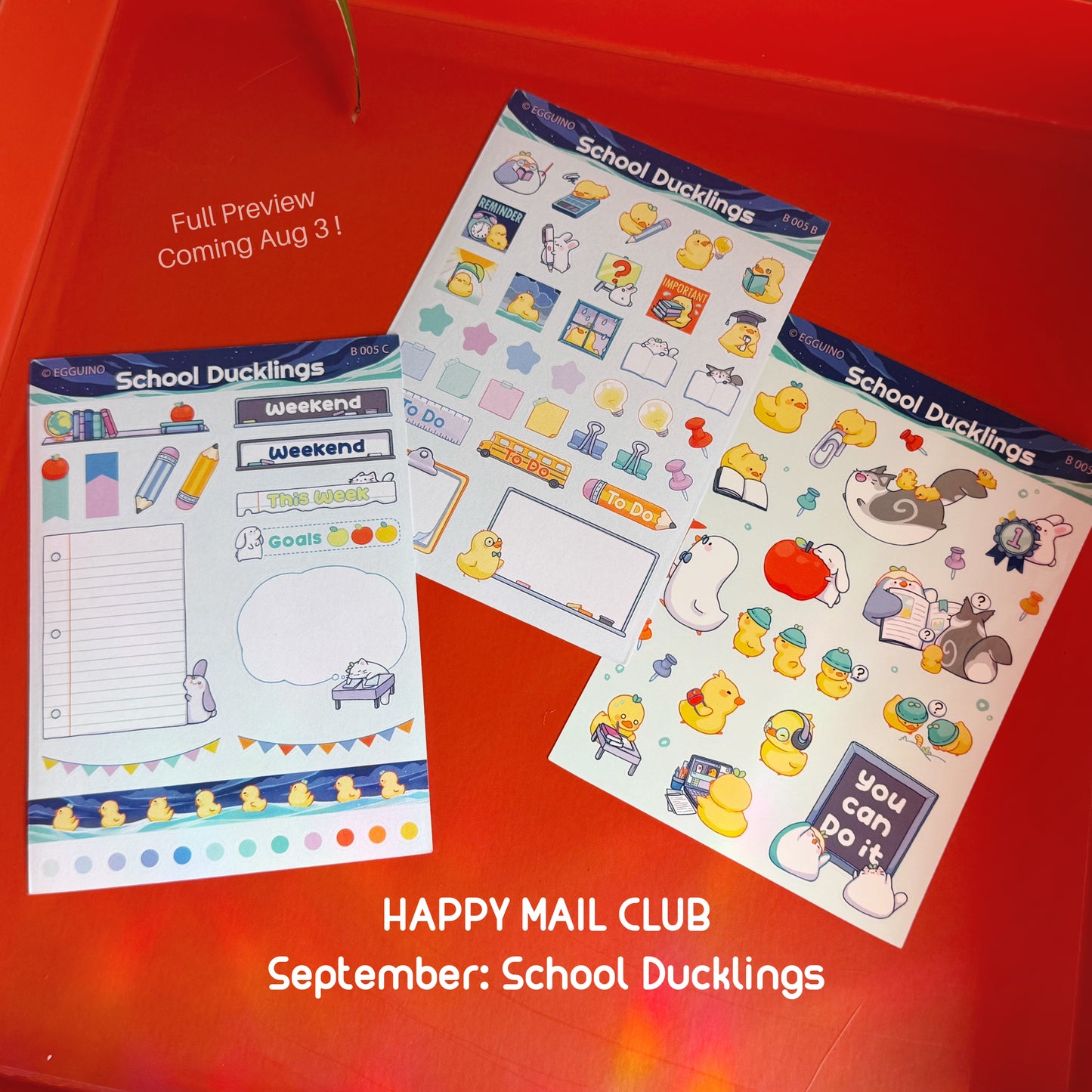Eggu's Happy Mail Club - SCHOOL DUCKINGS