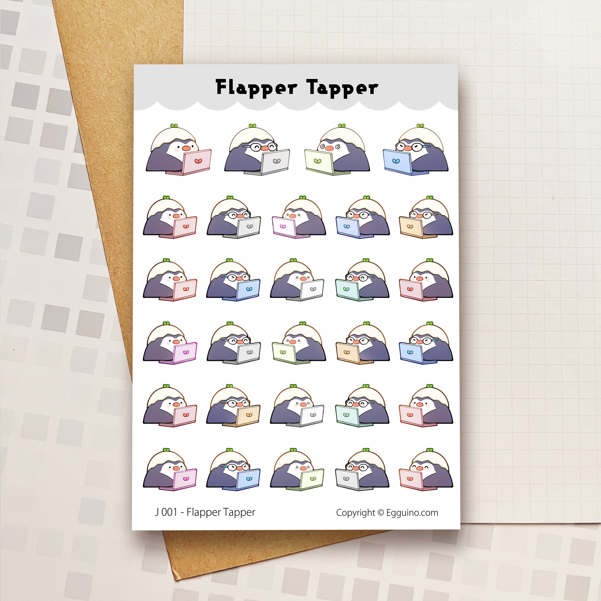 Sticker Sheet: J001 Flapper Tapper