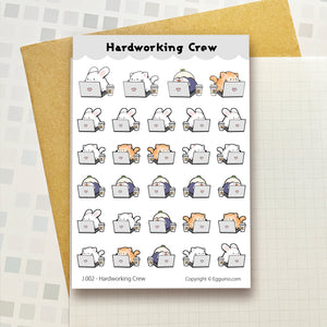 Sticker Sheet: J002 Hardworking Crew