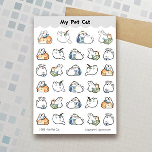 Sticker Sheet: J008 My Pet Cat