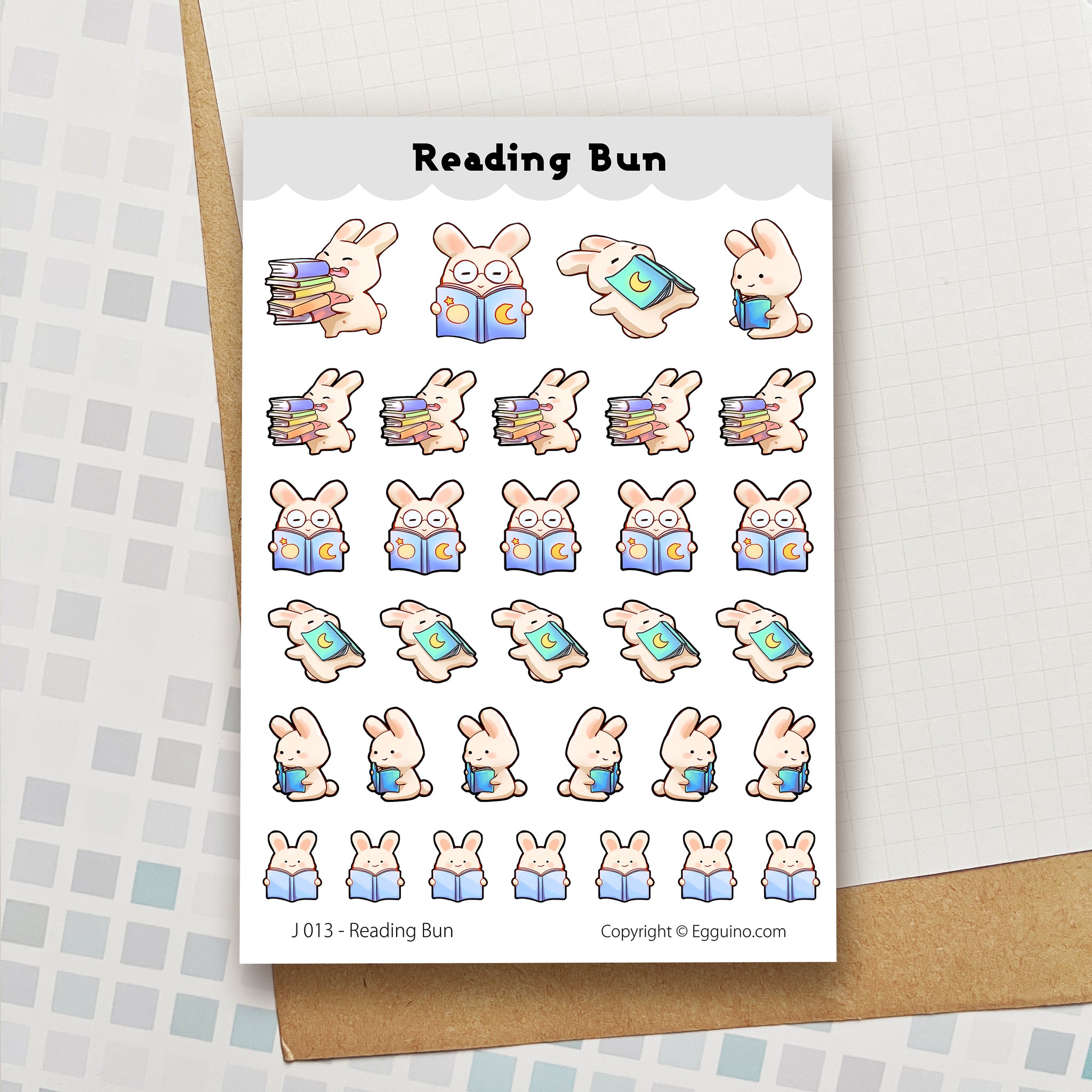 Bonbun The Bunny Sticker Sheet - BON004 – Katnipp Studios