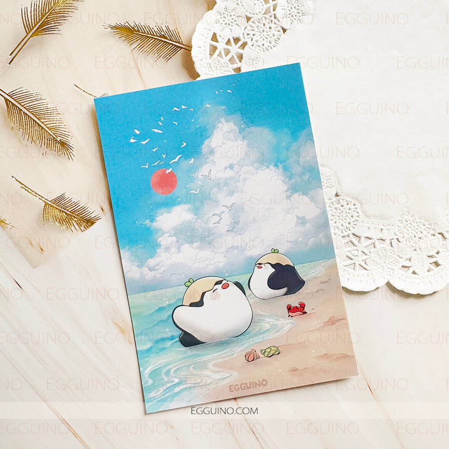 Eggu's Beach Day - Postcard