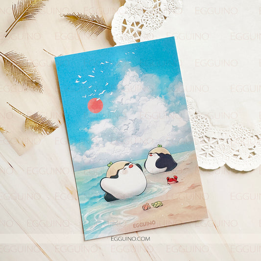 Eggu's Beach Day - Postcard