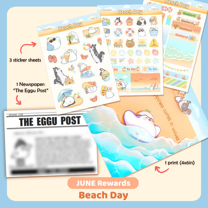 Eggu's Happy Mail Club: [Beach Day] Catch-Up