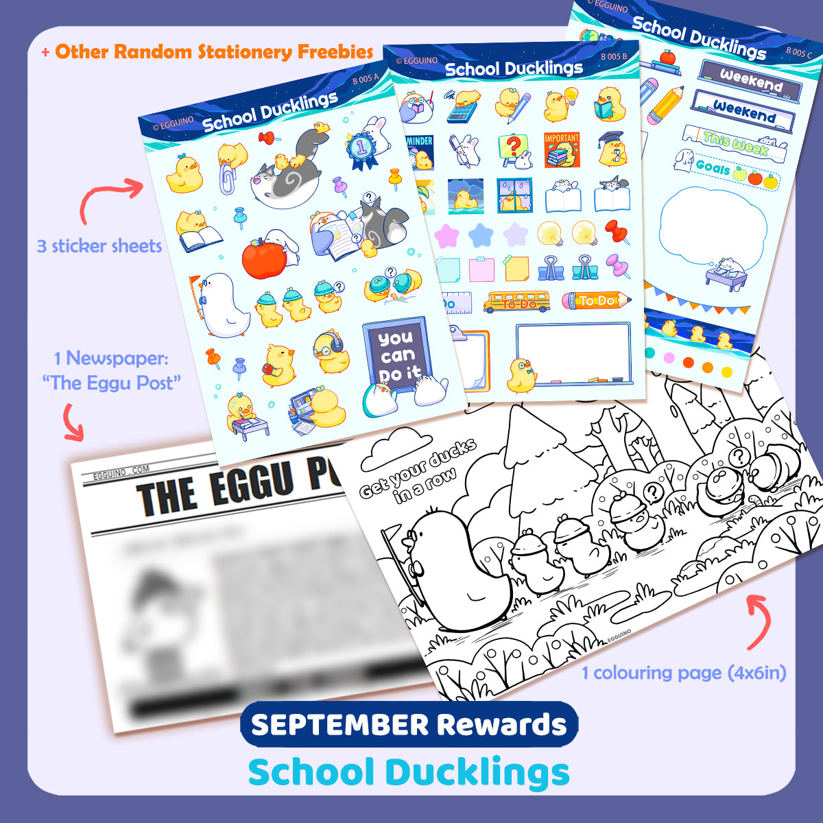 Eggu's Happy Mail Club - SCHOOL DUCKINGS