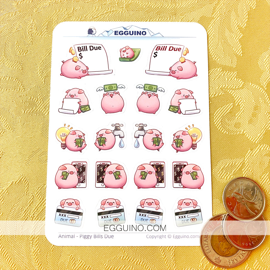 Piggy Bank Stickers EGGUINO