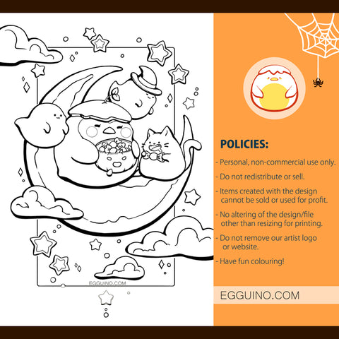 Colouring Page - Trick or Treat