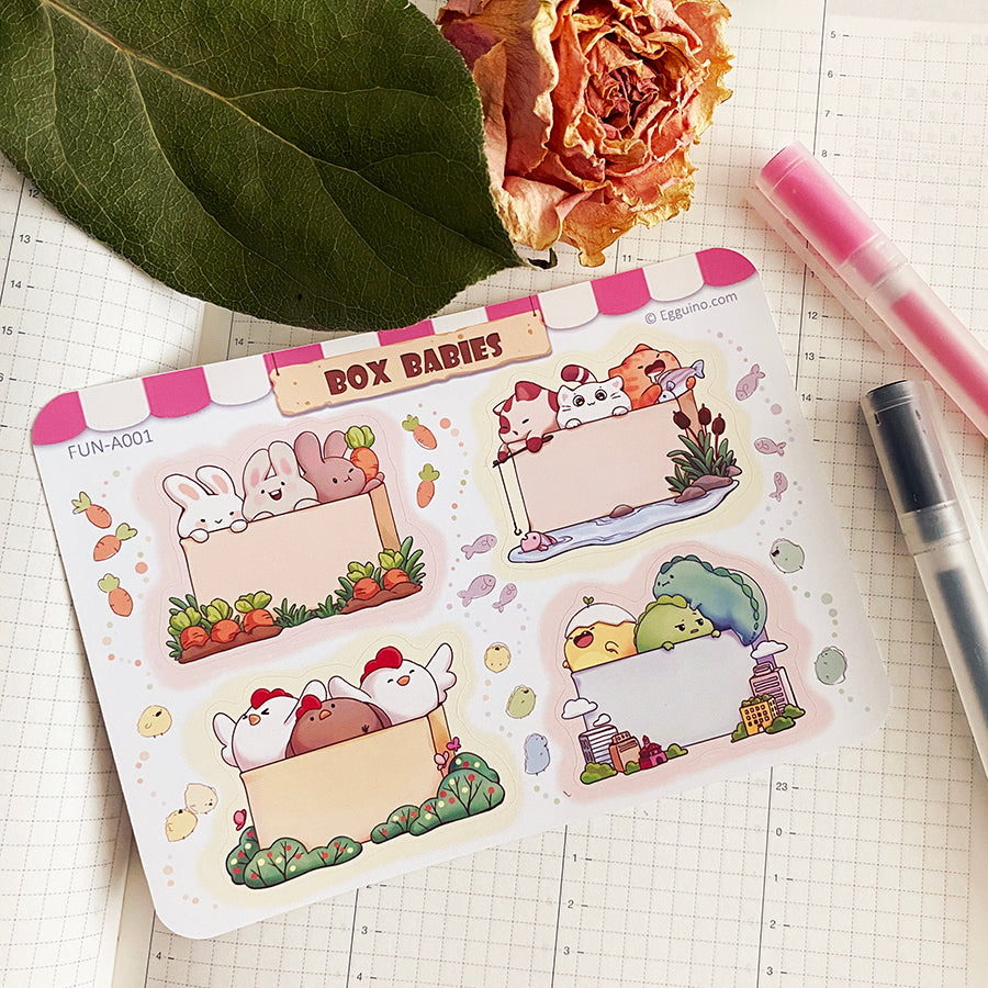 Box Babies Label Sticker Sheet