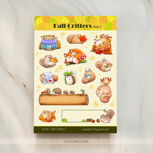 【Sticker Sheet】Fall Critters 2