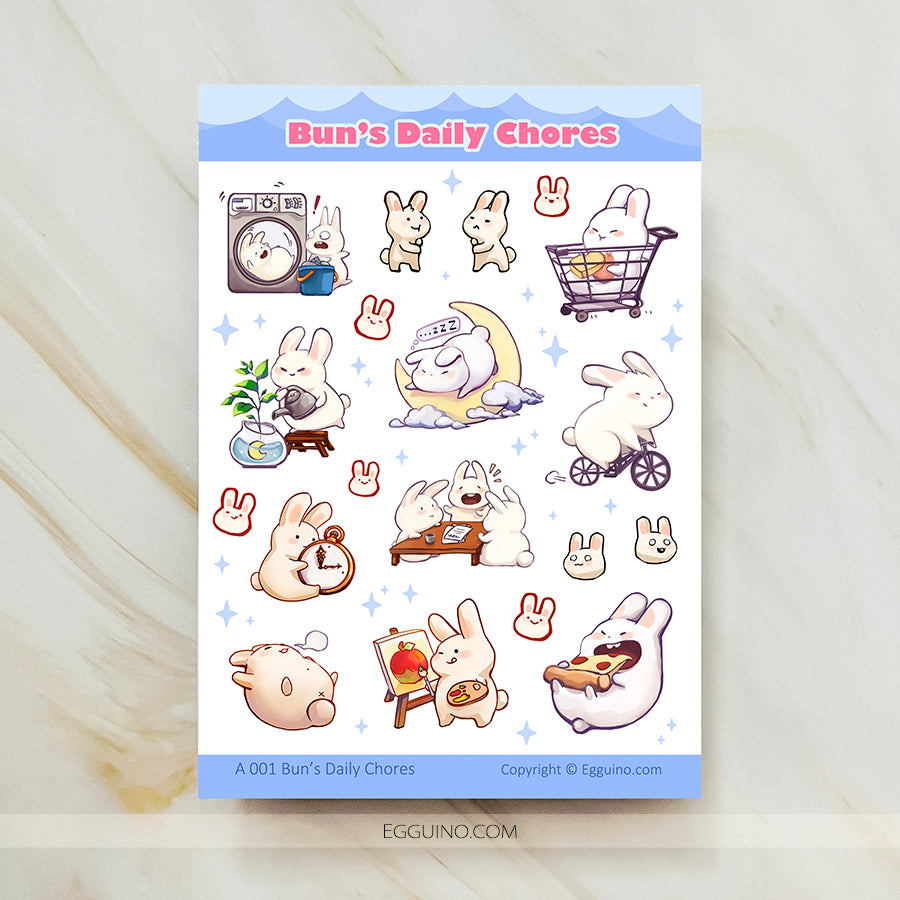 【Sticker Sheet】Bun Daily Chores