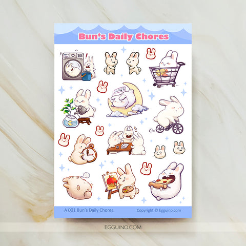 【Sticker Sheet】Bun Daily Chores