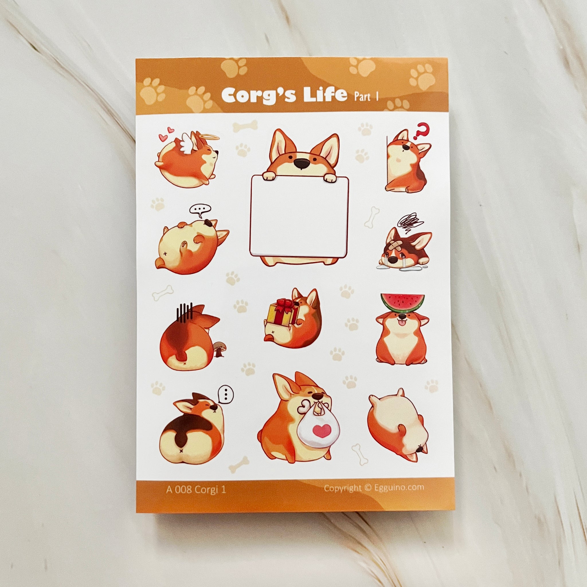 【Sticker Sheet】Corg's Life Pt 1