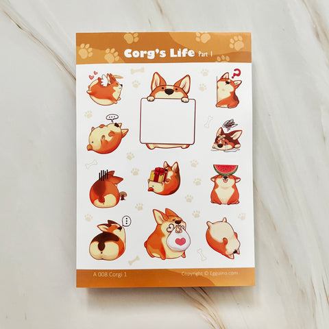 【Sticker Sheet】Corg's Life Pt 1