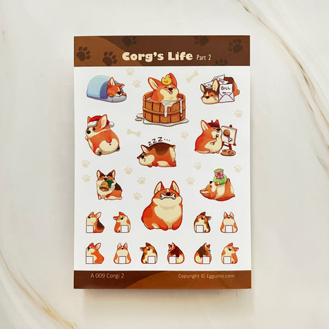【Sticker Sheet】Corg's Life Pt 2