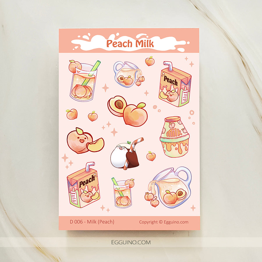 【Sticker Sheet】Peach Milk