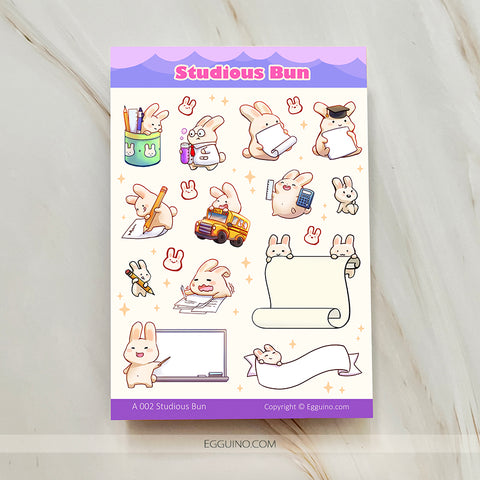 【Sticker Sheet】Studious Bun