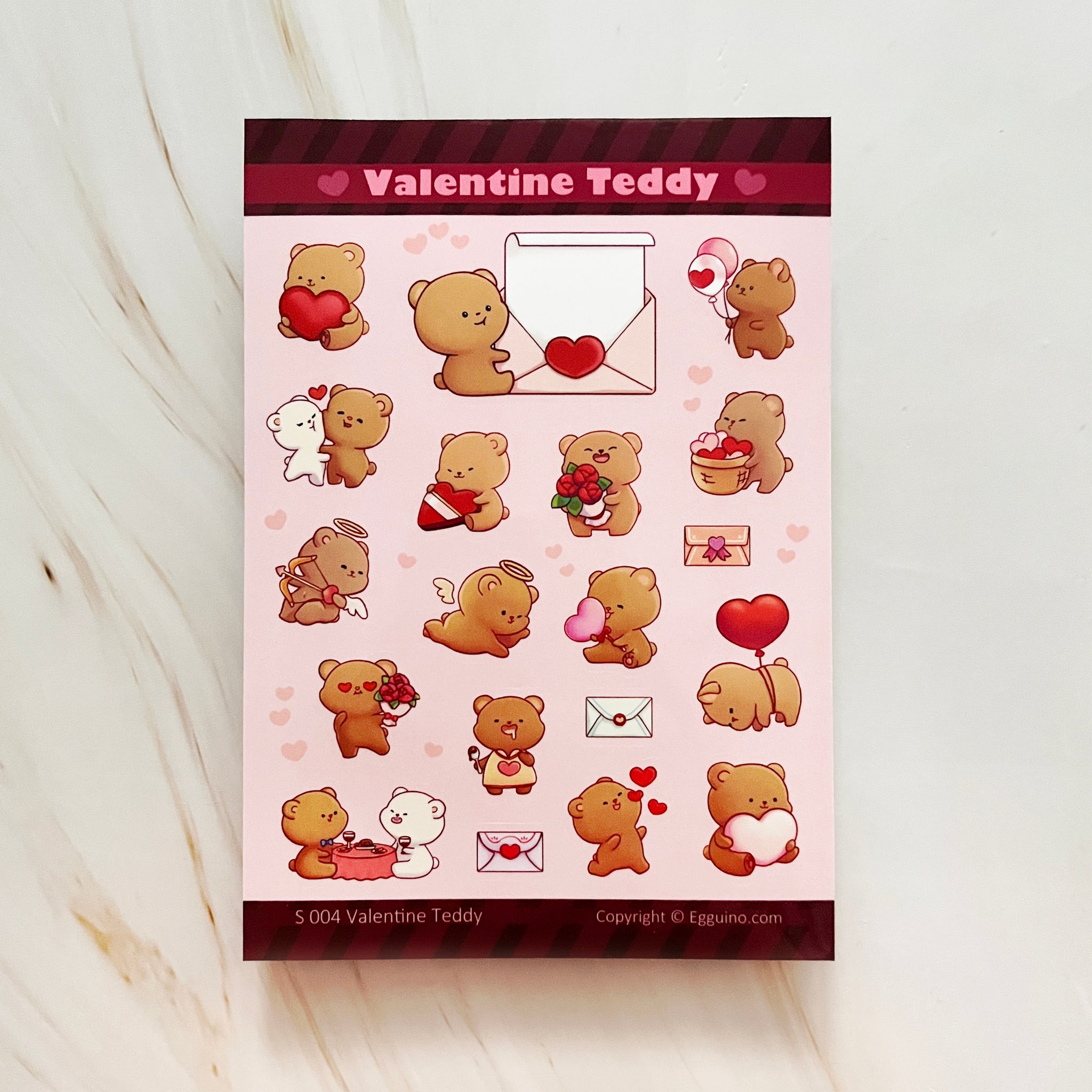 【Sticker Sheet】Valentine Teddy